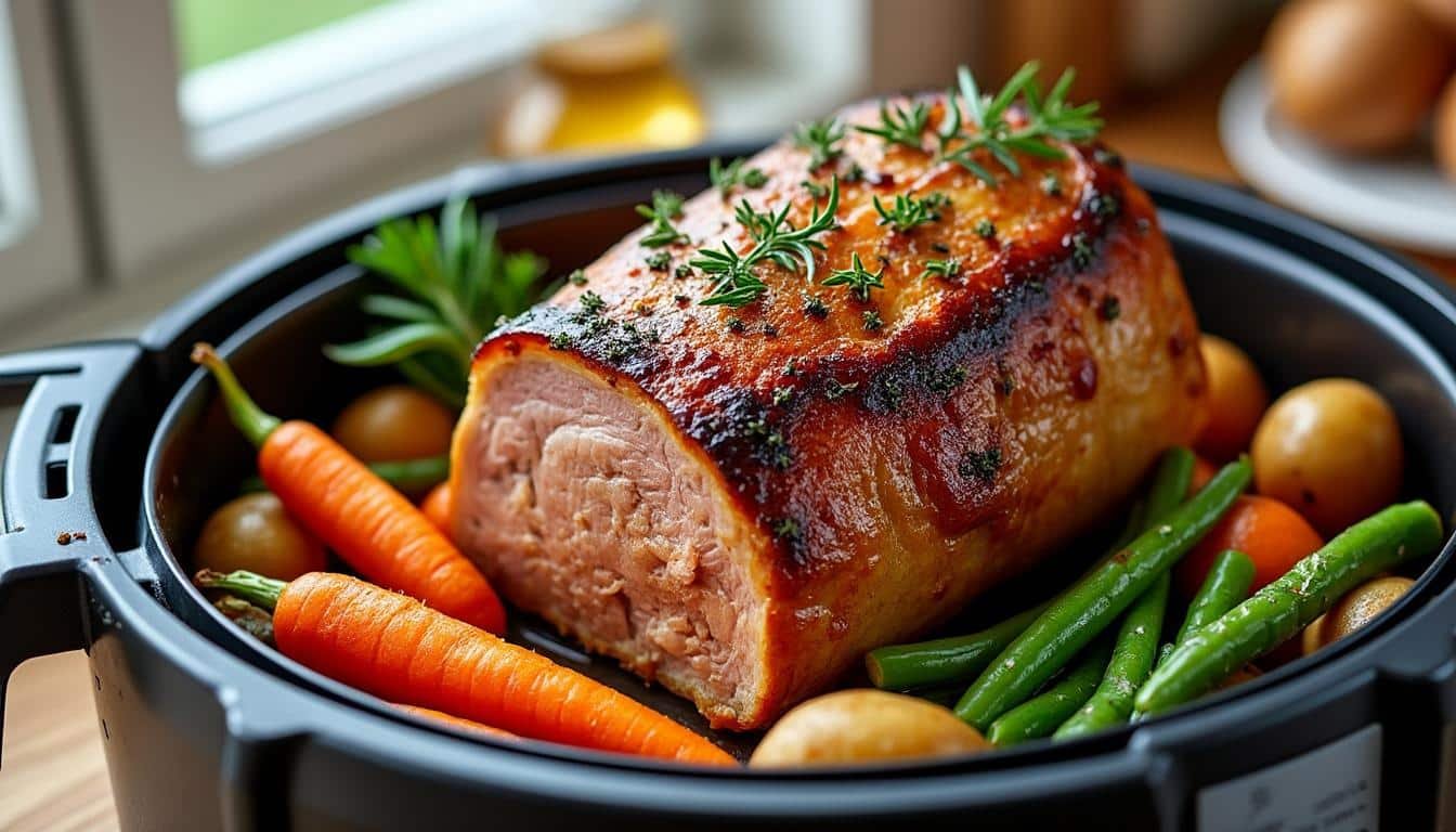 découvrez nos conseils pour réussir un rôti de porc savoureux et tendre à l'air fryer, une méthode rapide et saine pour régaler toute la famille.