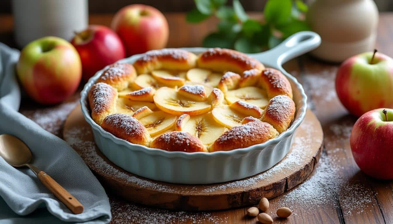 découvrez une recette facile de clafoutis aux pommes, idéale pour un dessert délicieux et rapide à préparer qui ravira toute la famille.
