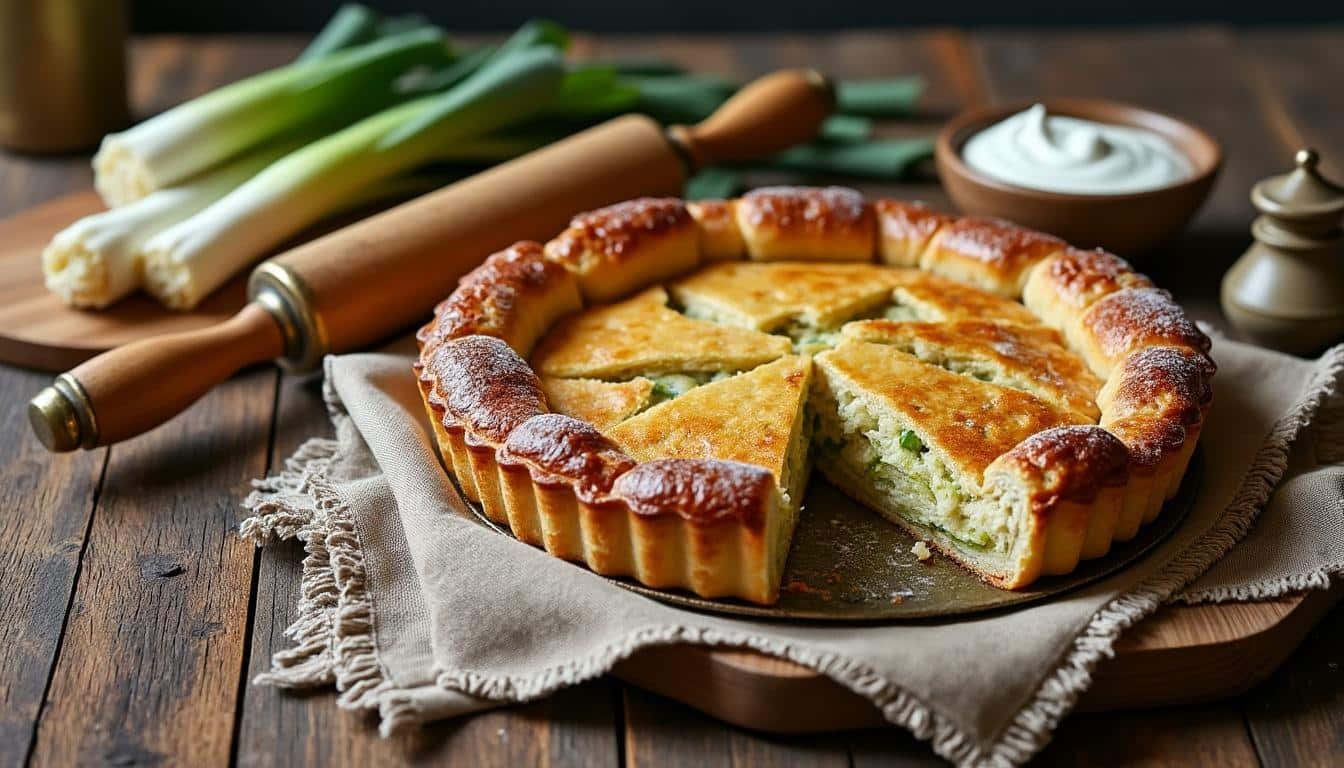 découvrez la recette traditionnelle de la tarte aux poireaux à l'ancienne, un plat savoureux et réconfortant à préparer facilement chez vous.